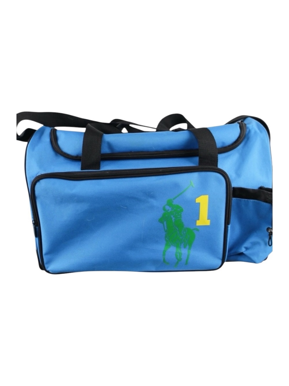 Polo Ralph Lauren Gym Duffle Bag Blue Big Pony Number 1 Shoulder Strap